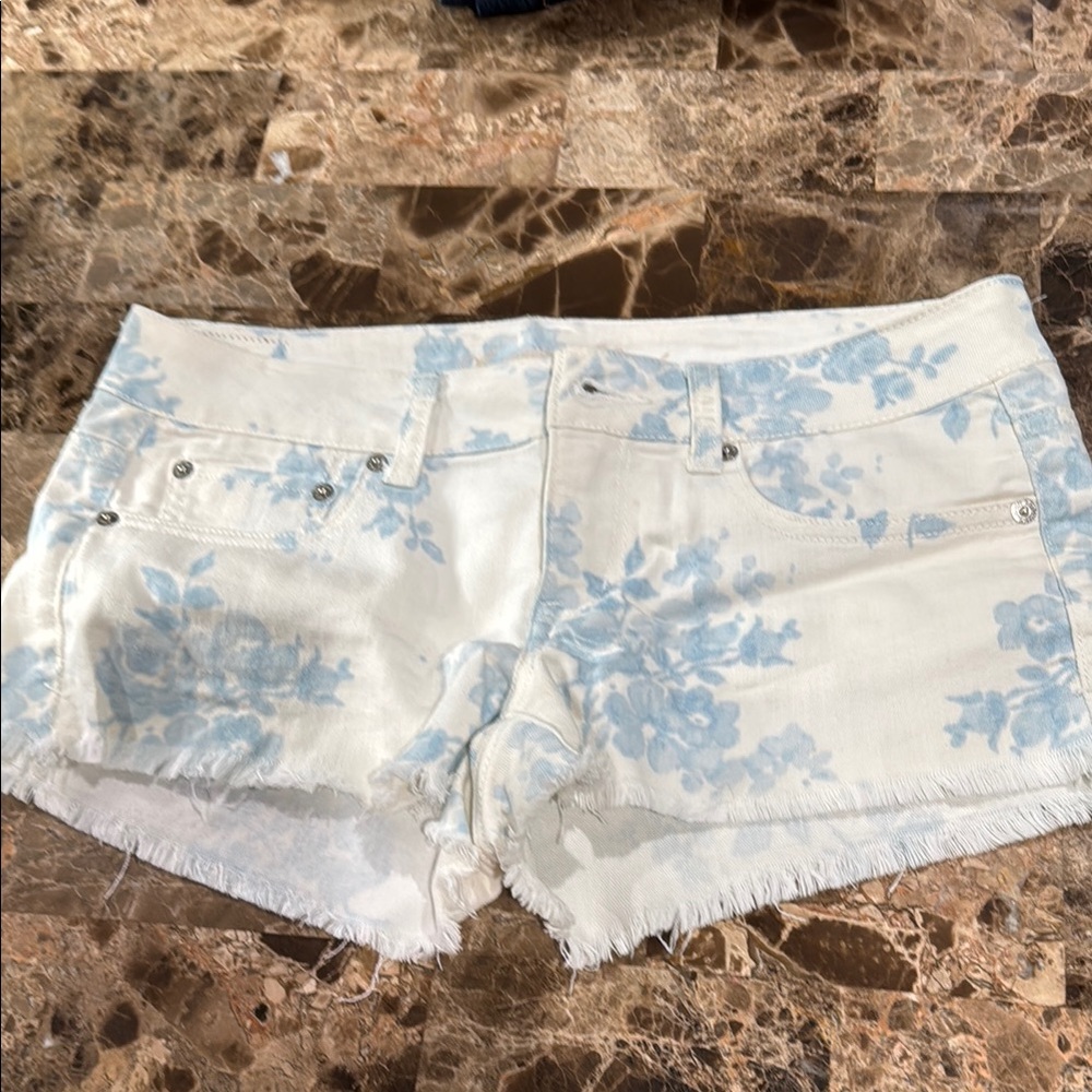 Floral Denim Women's Shorts